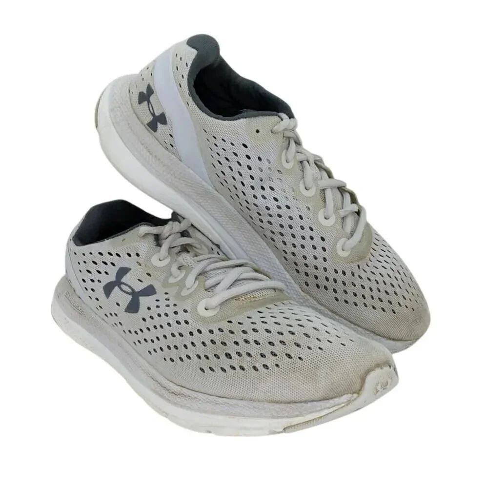 Under Armour Charged Impulse Women's Pre-owned Light Gray Running Sneakers-sz. 8